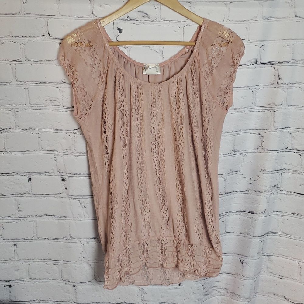 Lavish Laced Light Pink Top